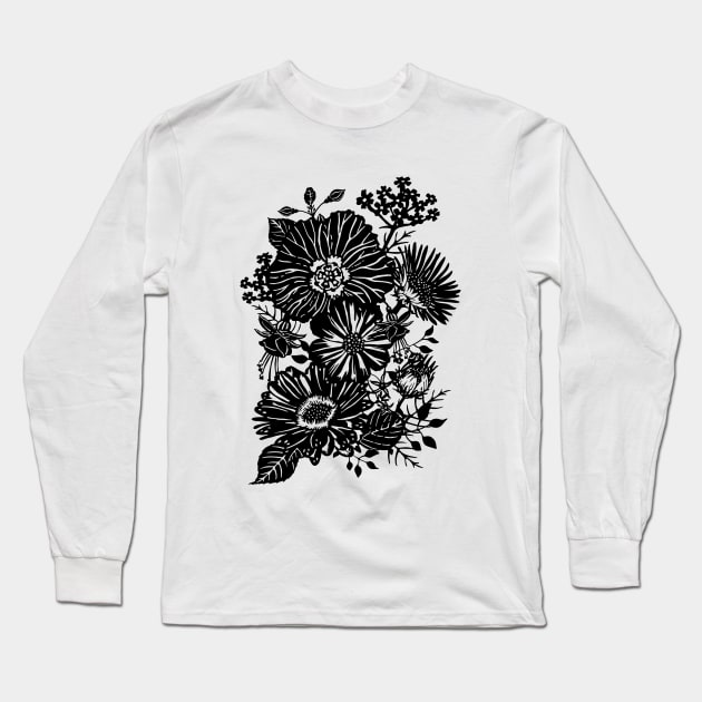 Wildflowers Long Sleeve T-Shirt by papercuts